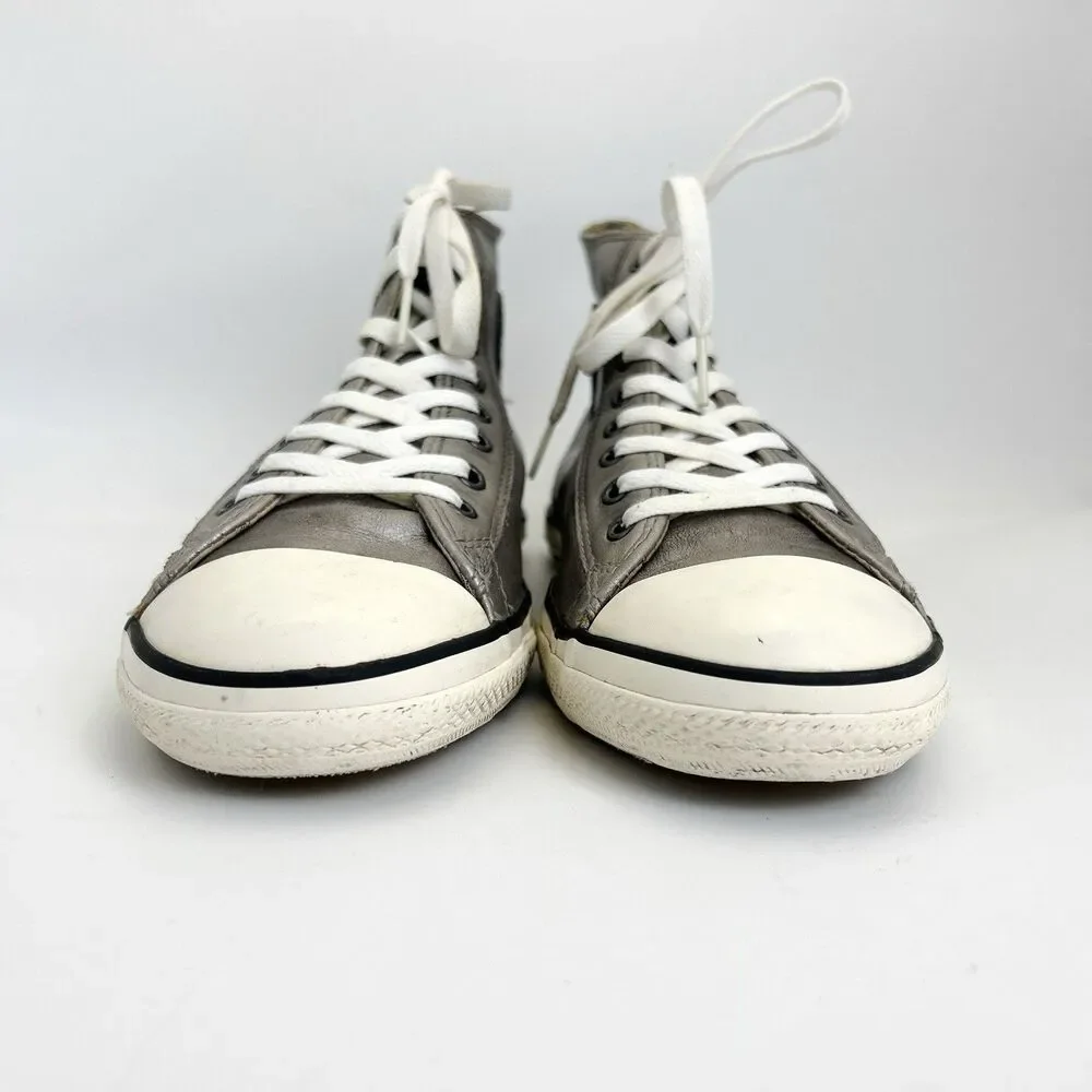 Converse x John Varvatos Sneakers Mens 9.5 Silver Metallic Leather All Star